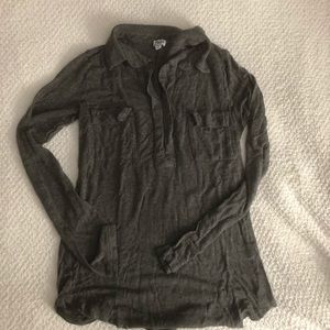 Splendid | Tissue Long Sleeve Polo